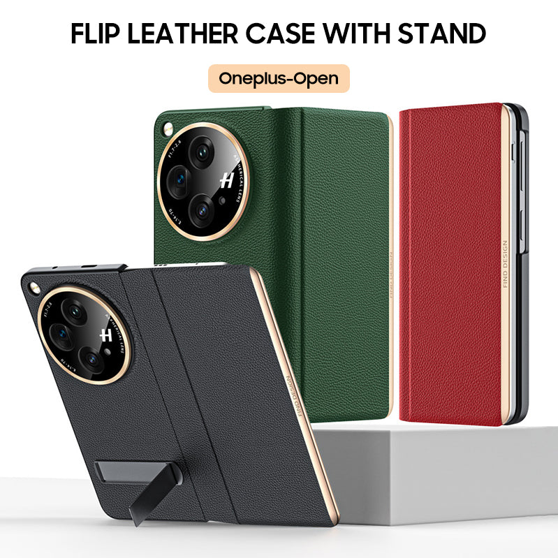 LuxFold Premium Leather Flip Case for OnePlus Open