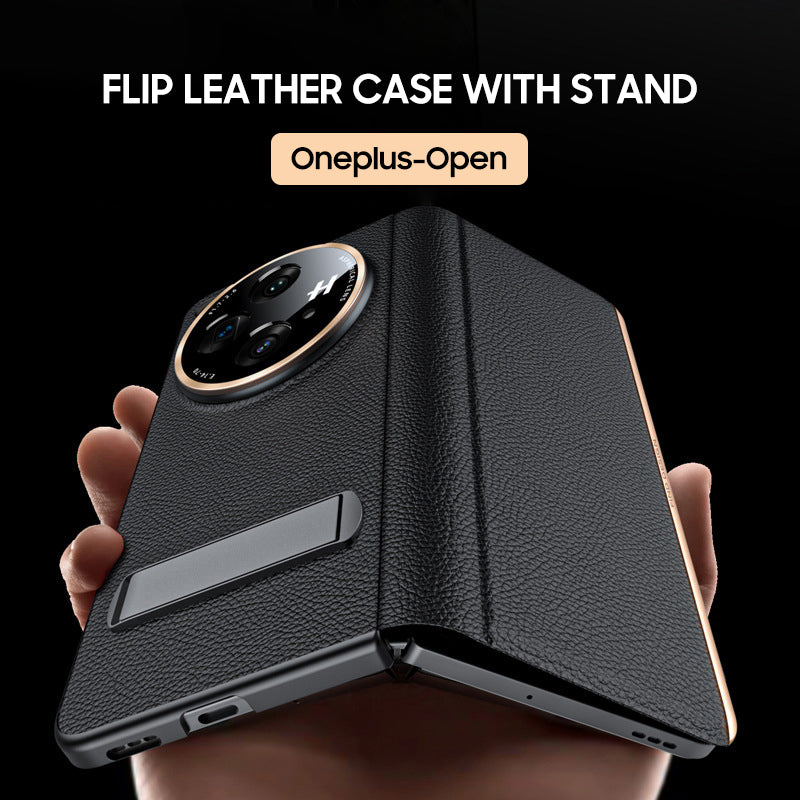 LuxFold Premium Leather Flip Case for OnePlus Open
