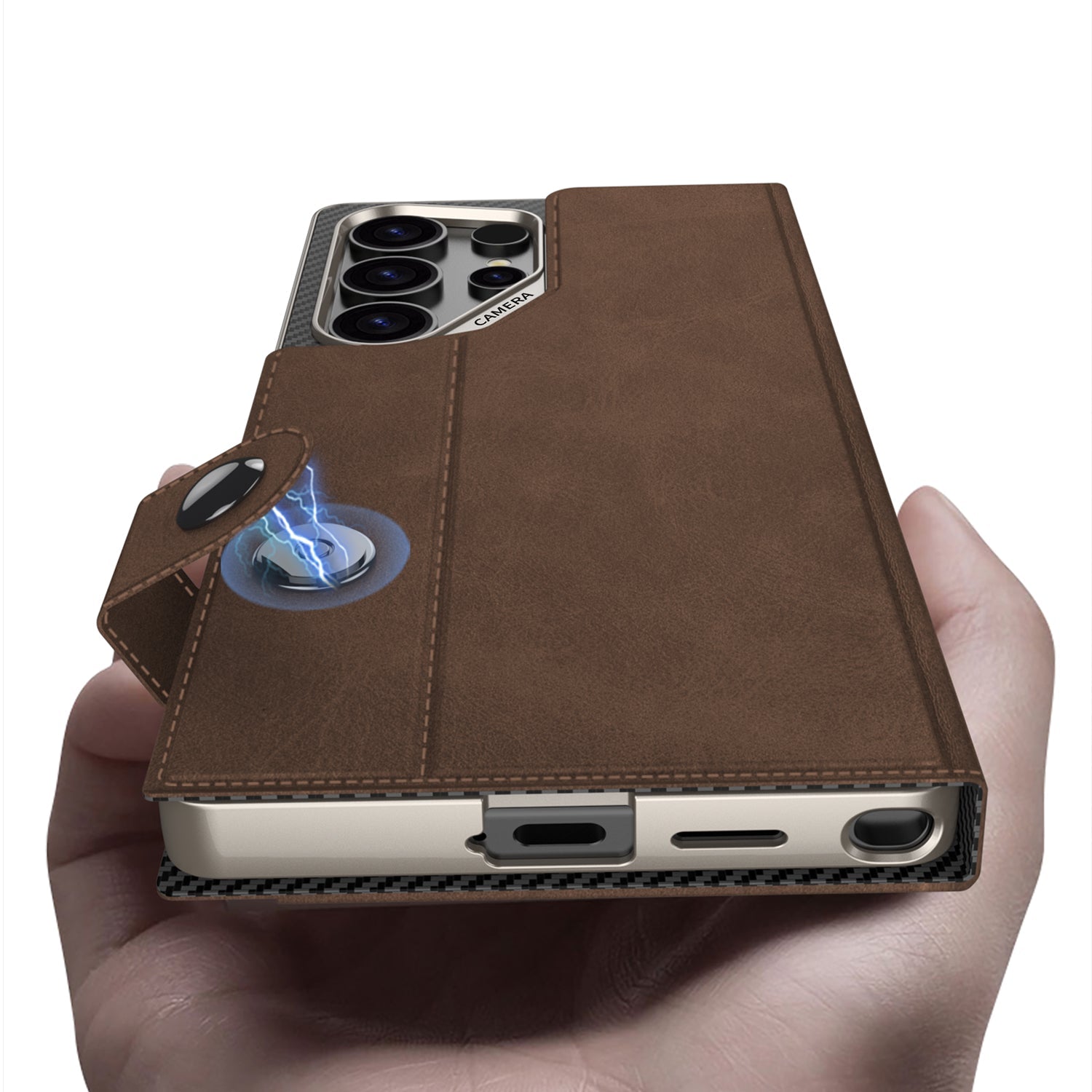 Leather Shockproof Phone Case For Samsung Galaxy S25 Ultra