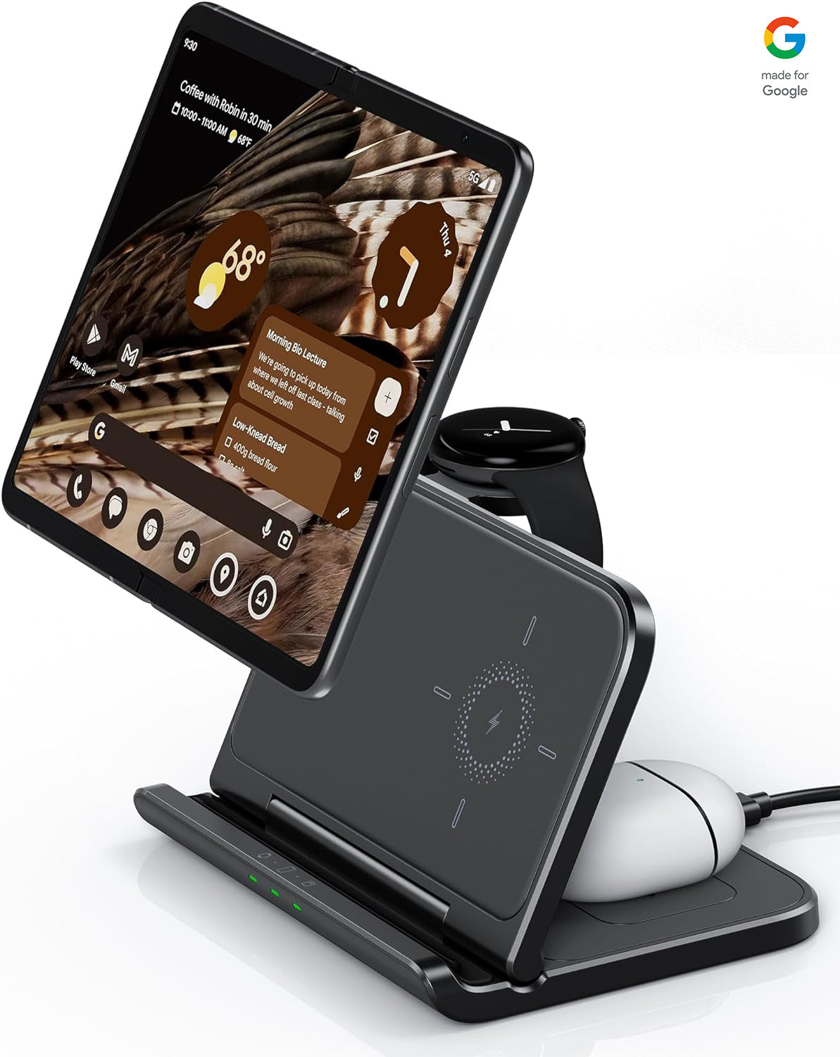 3 In 1 Fast Wireless Charger for Google Pixel Fold 9 Pro
