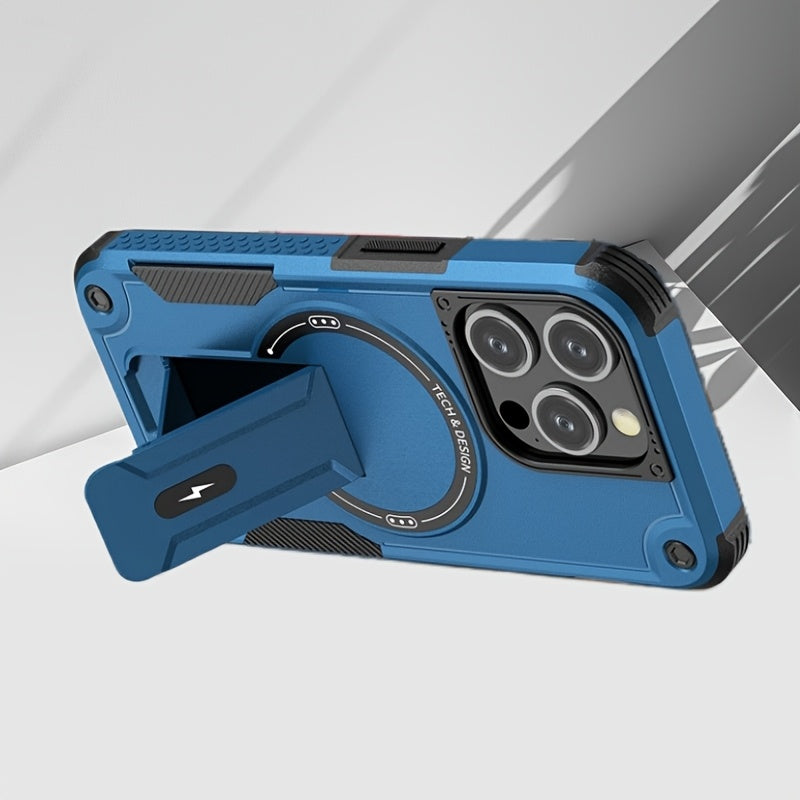 Samsung Galaxy S25 Magsafe Carbon Fiber Case with Built-In Stand