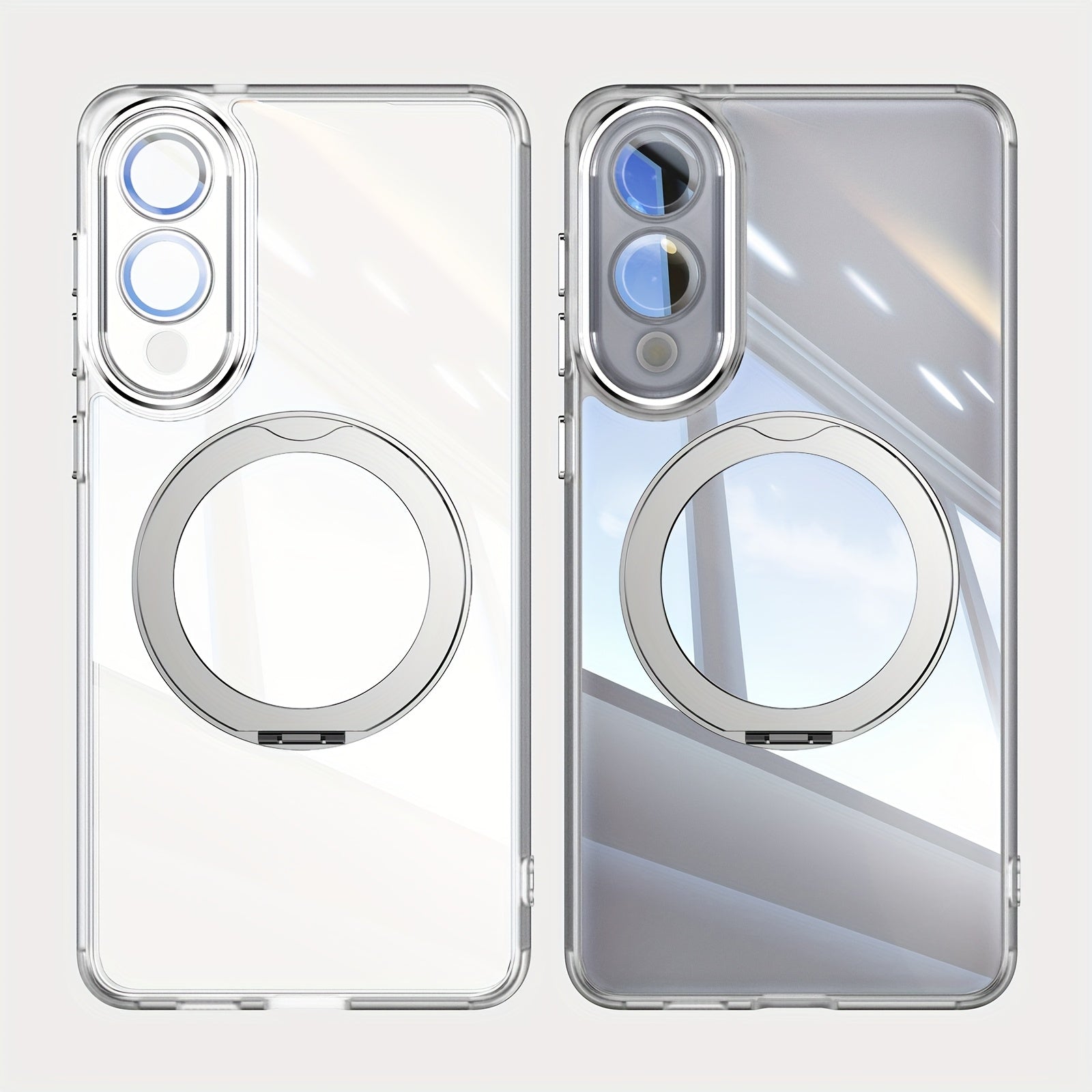 MagSafe360 Edge – Transparent Magnetic Ring Stand Case for Samsung Galaxy S Series