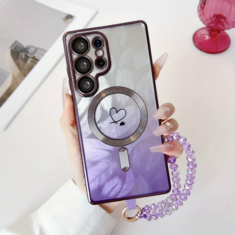 CharmLeaf Spark – Glitter Bracelet Case with Magnetic Closure for Galaxy S Series