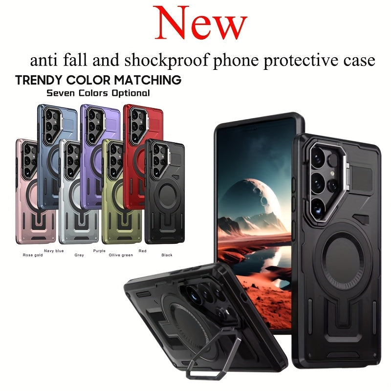 Magnetic Metal Lens Holder with 2-in-1 Shockproof Protection