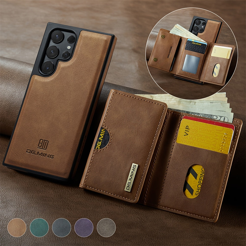 SlimGuard Leather Wallet Case For Samsung Galaxy S25
