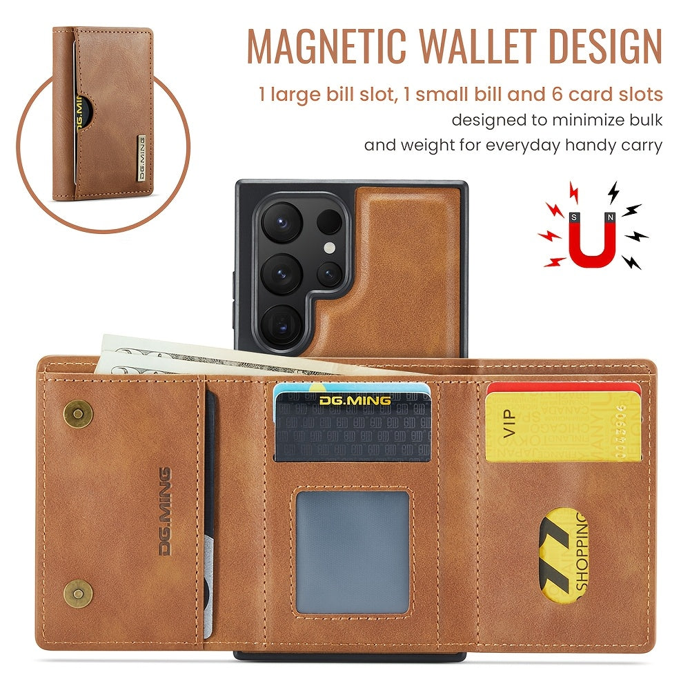 SlimGuard Leather Wallet Case For Samsung Galaxy S25