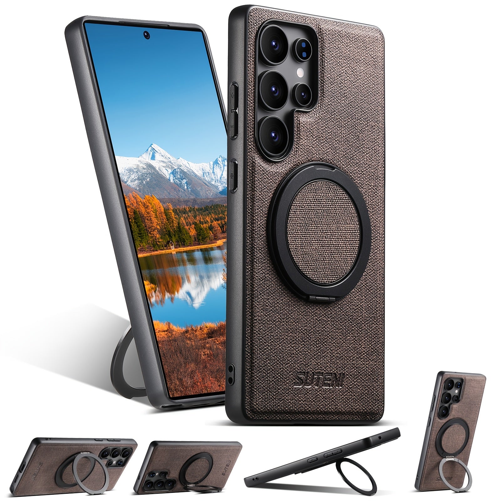 RingMag Leather Case For Samsung Galaxy S Series