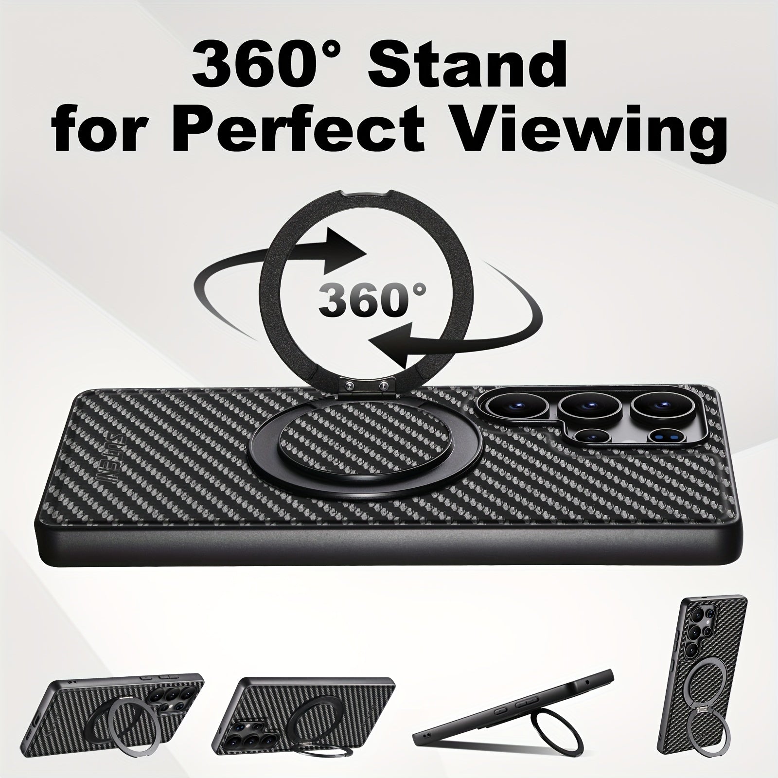 MagSafe-Ready Carbon Fiber Leather Case For Galaxy S Series