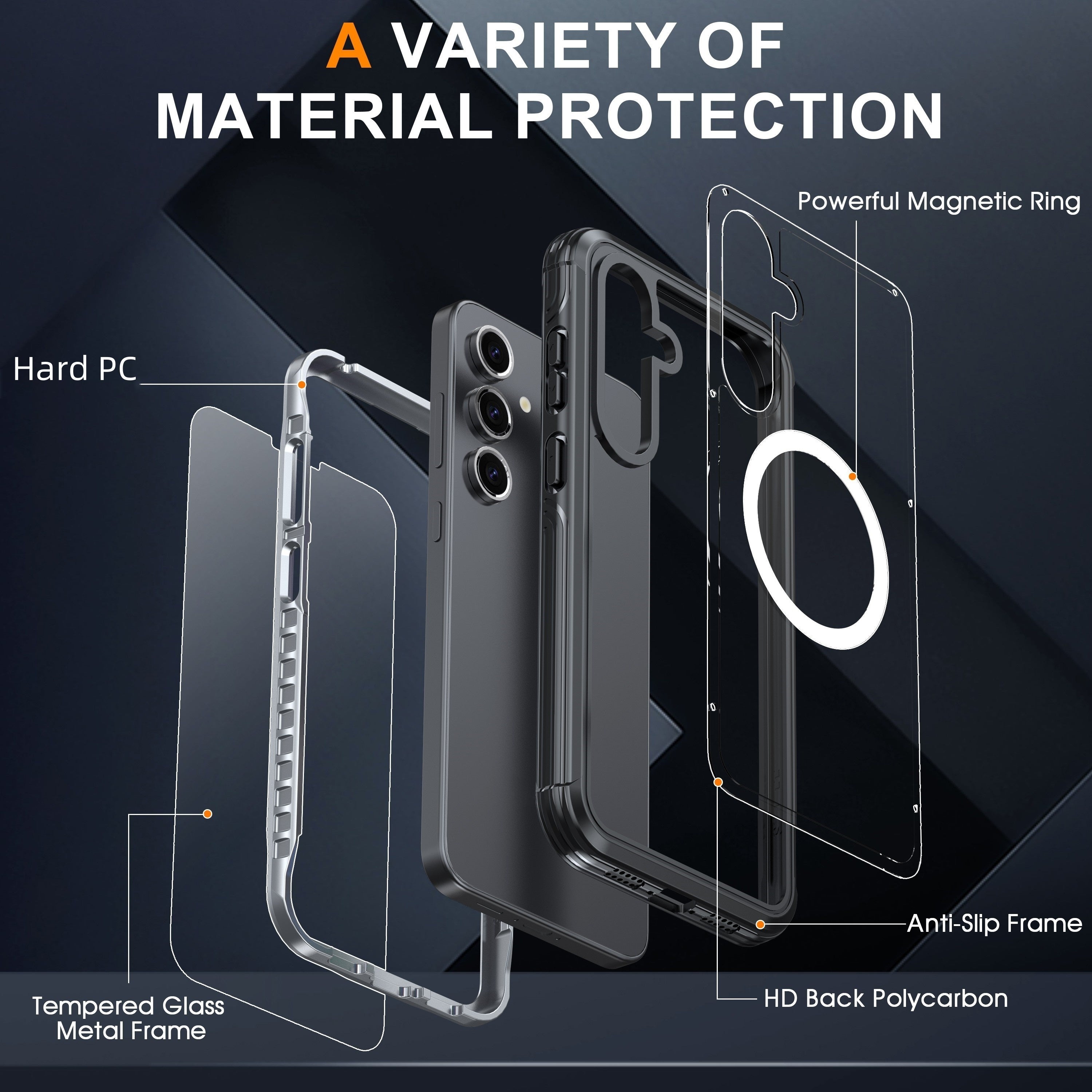 Samsung Galaxy S25 Transparent Durable MagSafe Case