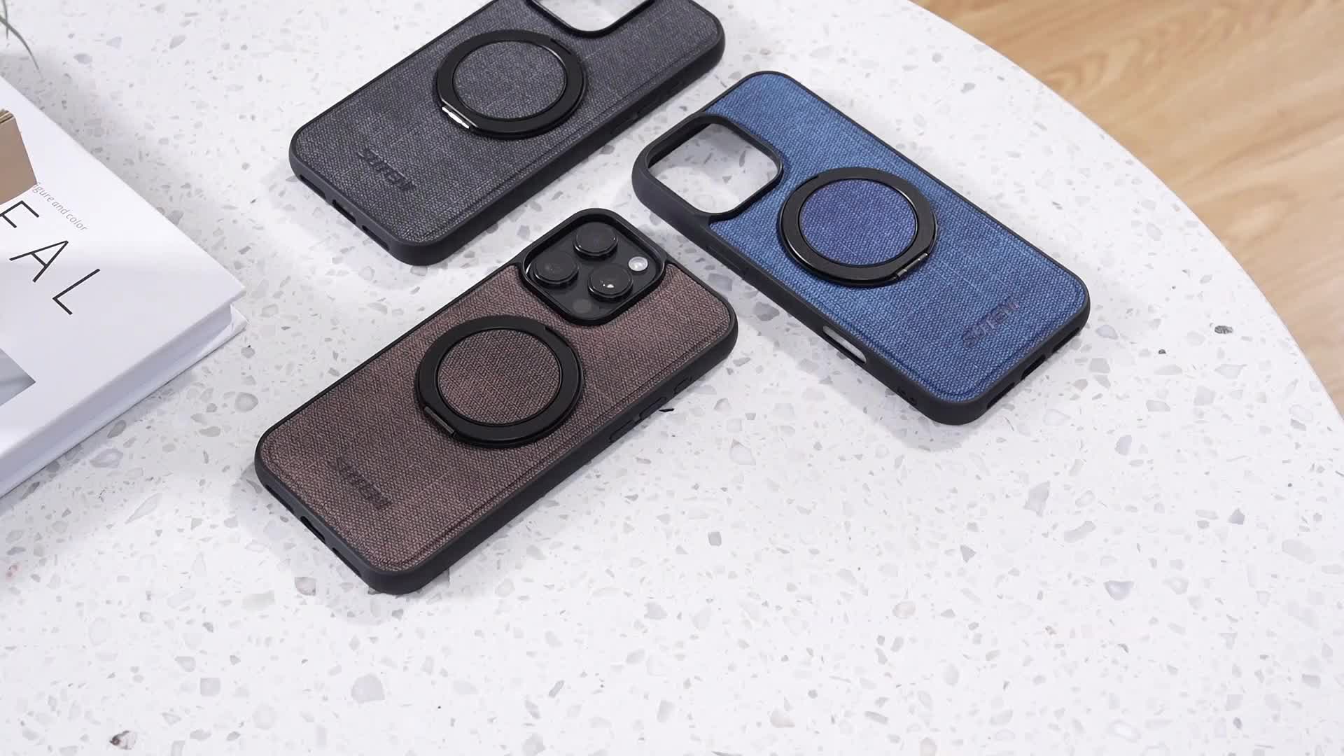 RingMag Leather Case For Samsung Galaxy S Series