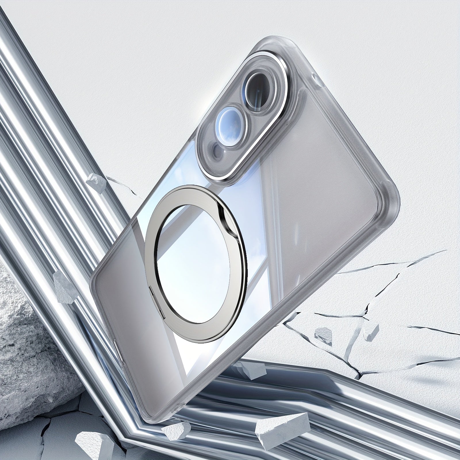 MagSafe360 Edge – Transparent Magnetic Ring Stand Case for Samsung Galaxy S Series