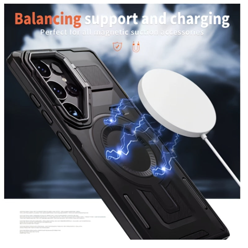 Magnetic Metal Lens Holder with 2-in-1 Shockproof Protection