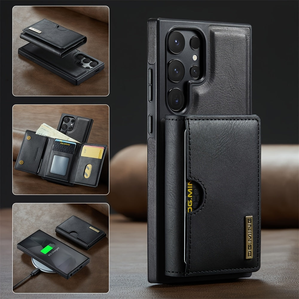 SlimGuard Leather Wallet Case For Samsung Galaxy S25