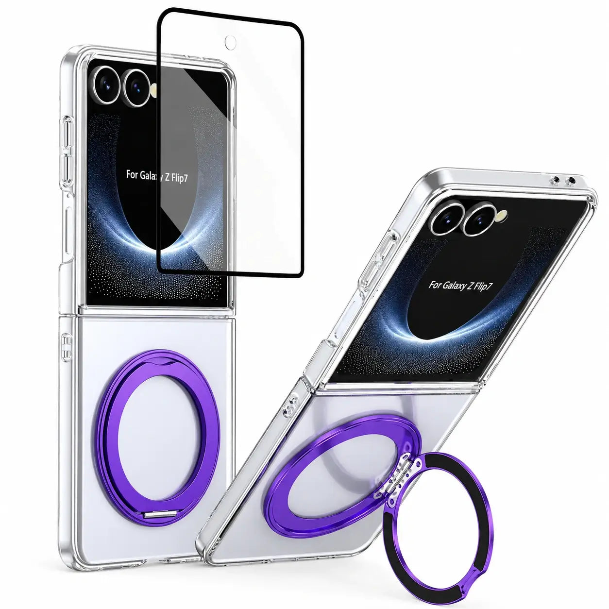 MagSafe Clear Ring Stand Case for Samsung Galaxy Z Flip 8