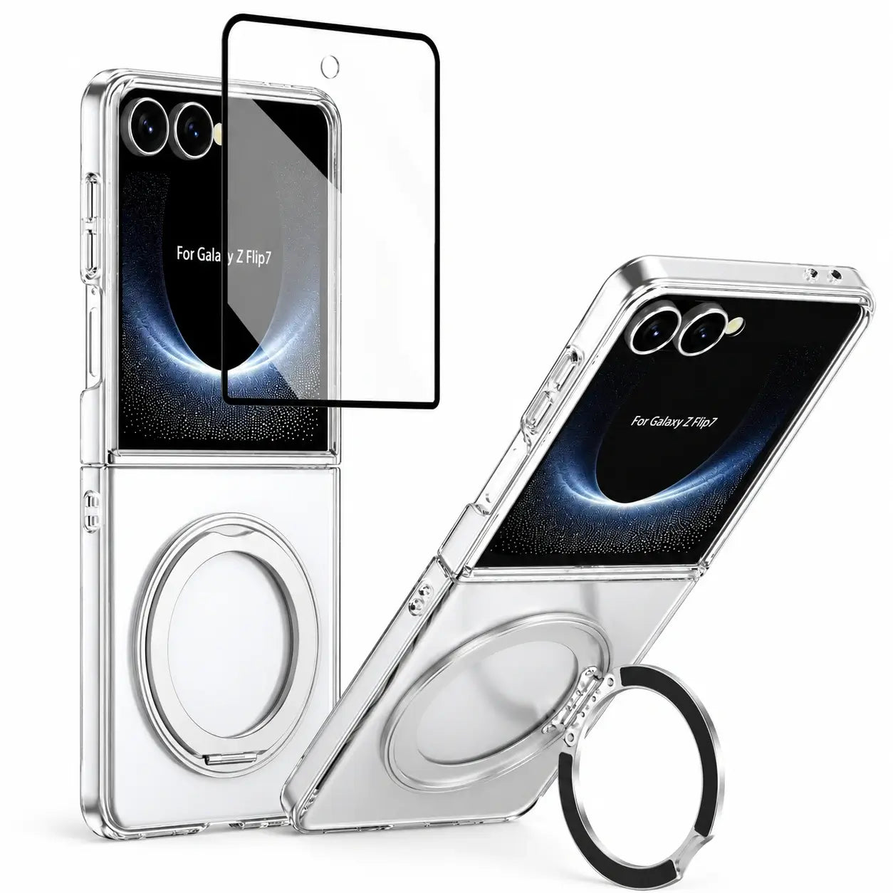 MagSafe Clear Ring Stand Case for Samsung Galaxy Z Flip 8