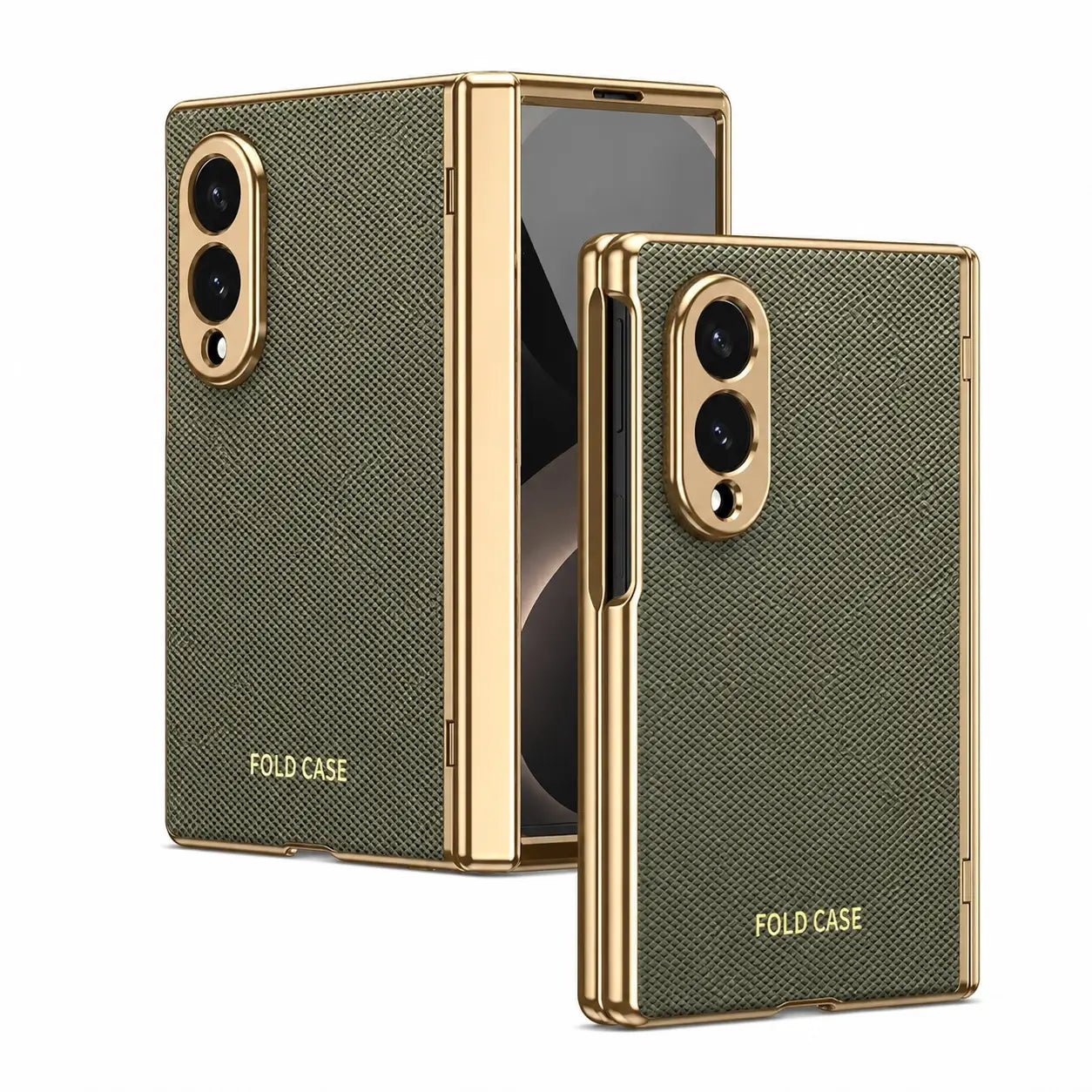 Luxury Leather Armor Case with Hinge & Screen Protection for Samsung Galaxy Z Fold 8