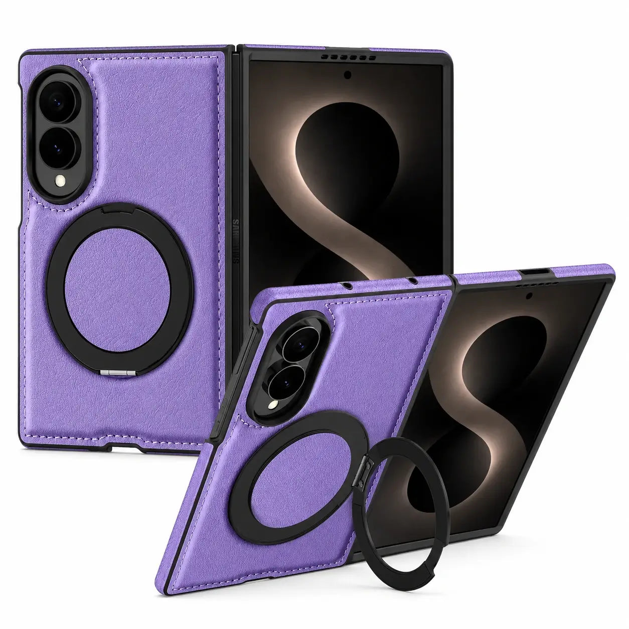 MagSafe Leather Ring Stand Case for Samsung Galaxy Z Fold 8