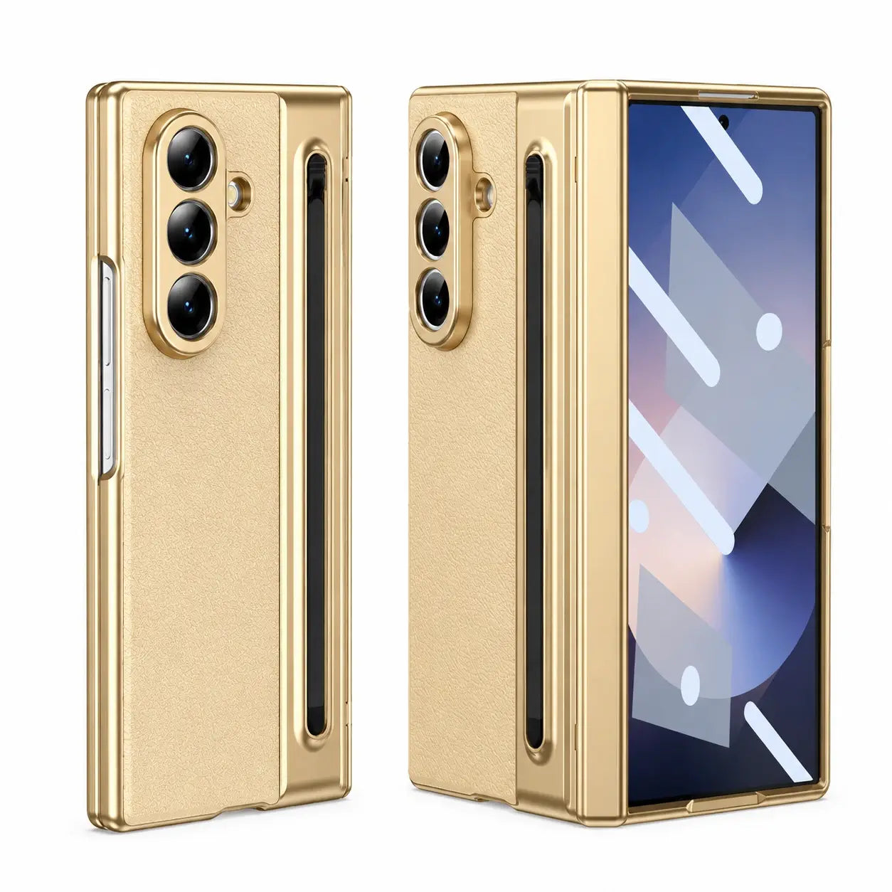 Slim Leather Stylus Shield Case with Screen Protection for Samsung Galaxy Z Fold 8 Ultra