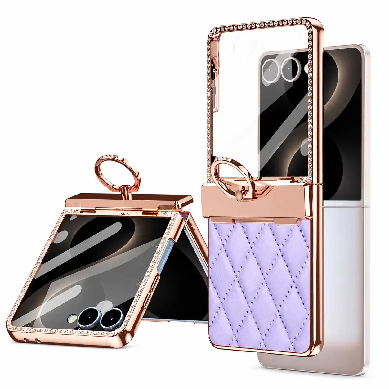Samsung Galaxy Z Flip 8 Luxury Diamond Ring Case