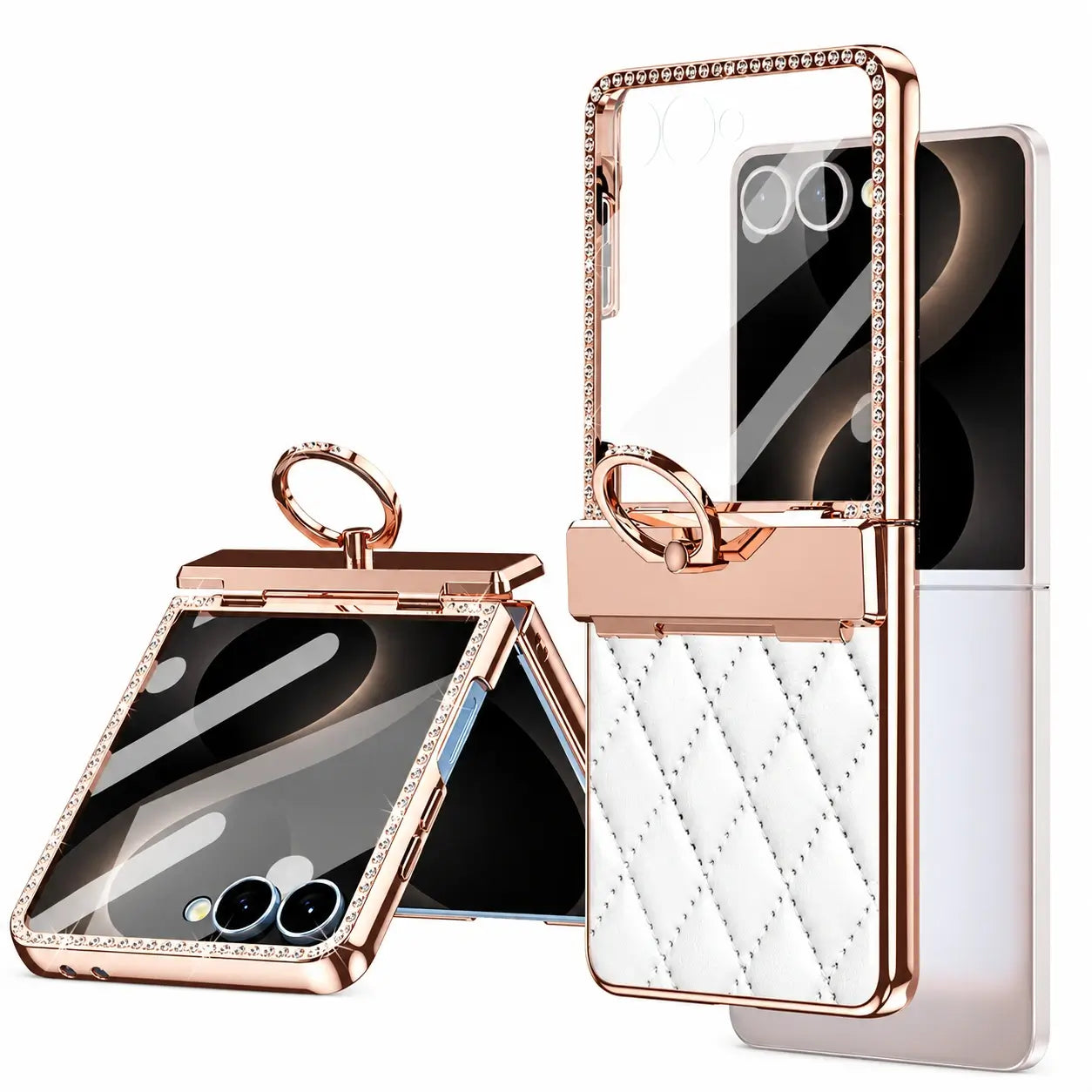 Samsung Galaxy Z Flip 8 Luxury Diamond Ring Case
