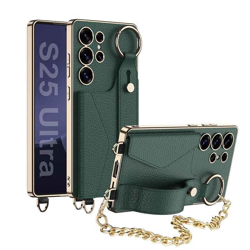 GlamStrap Electroplated Leather Case for Samsung Galaxy S25, S24 & S23 Ultra