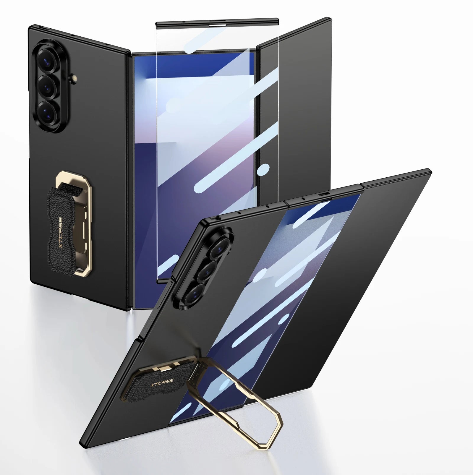 Samsung Galaxy Z TriFold Ultra-Thin Ring Holder Case with Strap