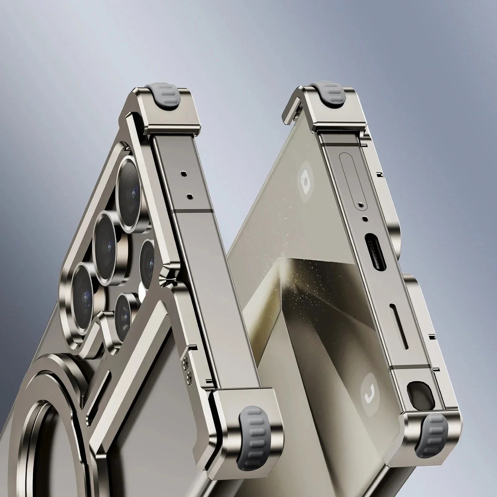 Luxury Metal Magsafe Case Stand For Samsung Galaxy S24 Series