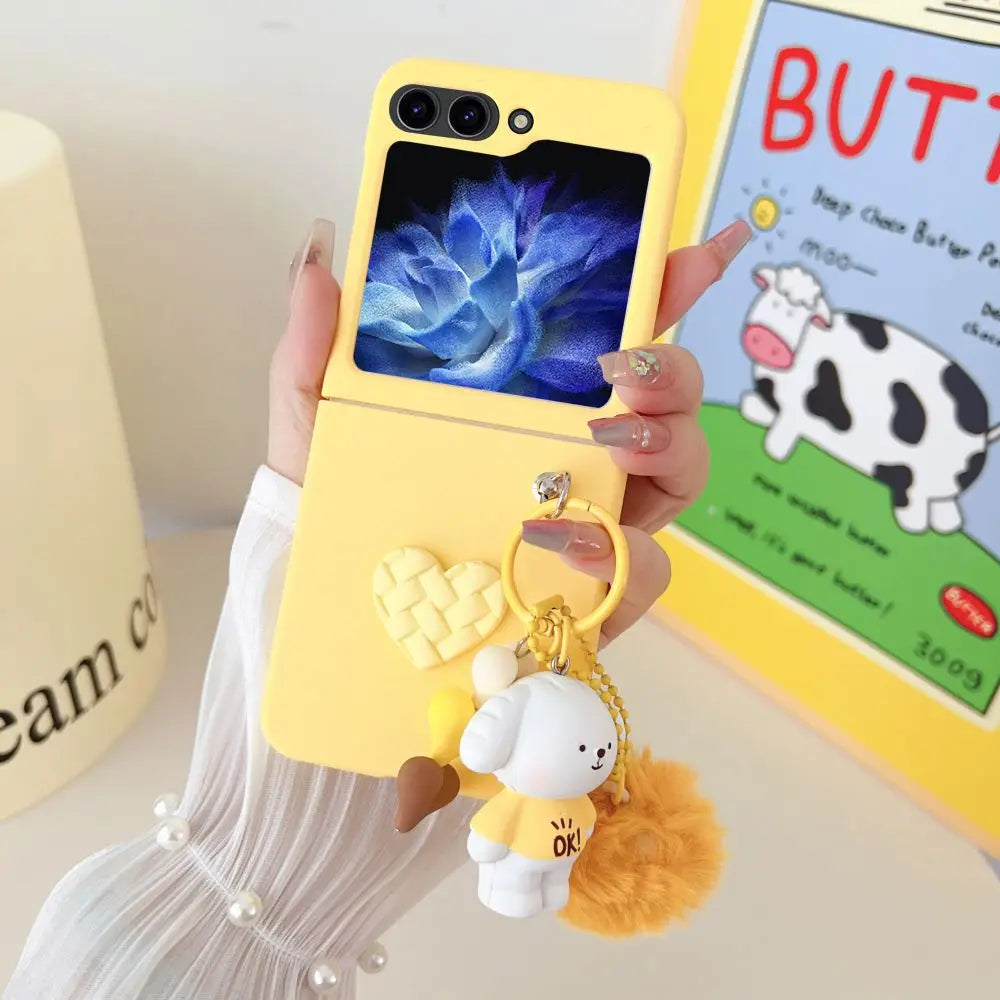 Premium Colored Cartoon Z Flip 5 Case
