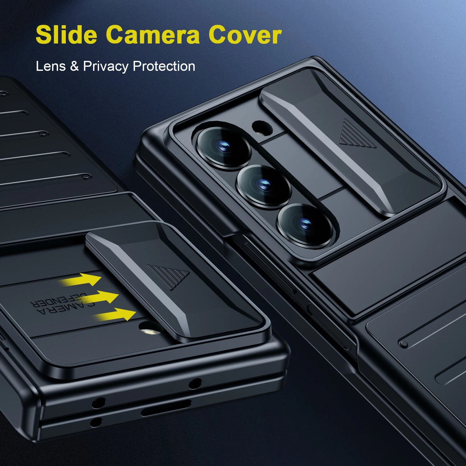 Samsung Z Fold 6 Slide Camera Case With Stand Slim Hinge Protection