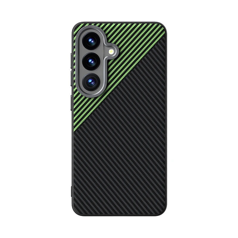 Samsung Galaxy S26 Ultra MagSafe Carbon Fiber Case – Green Texture Cover