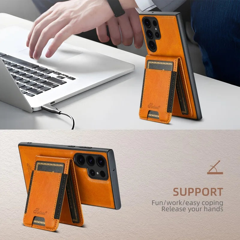 Samsung Galaxy S26 Ultra Magsafe Leather Wallet Case