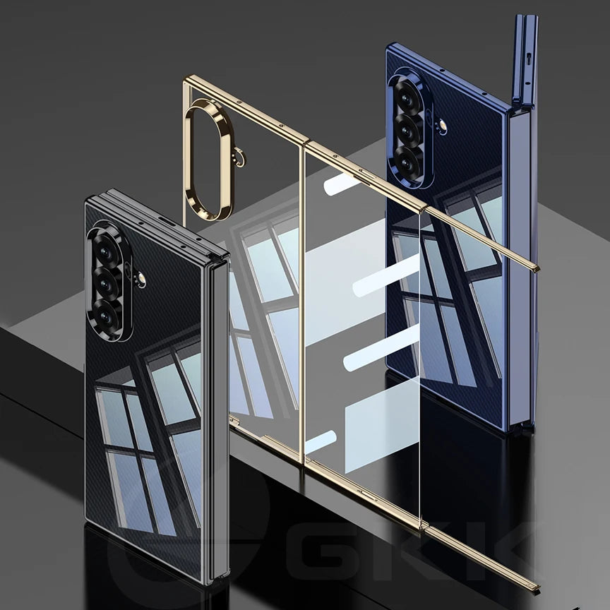 Samsung Galaxy Z TriFold Ultra-Thin Clear Case – Plated Front Screen Cover
