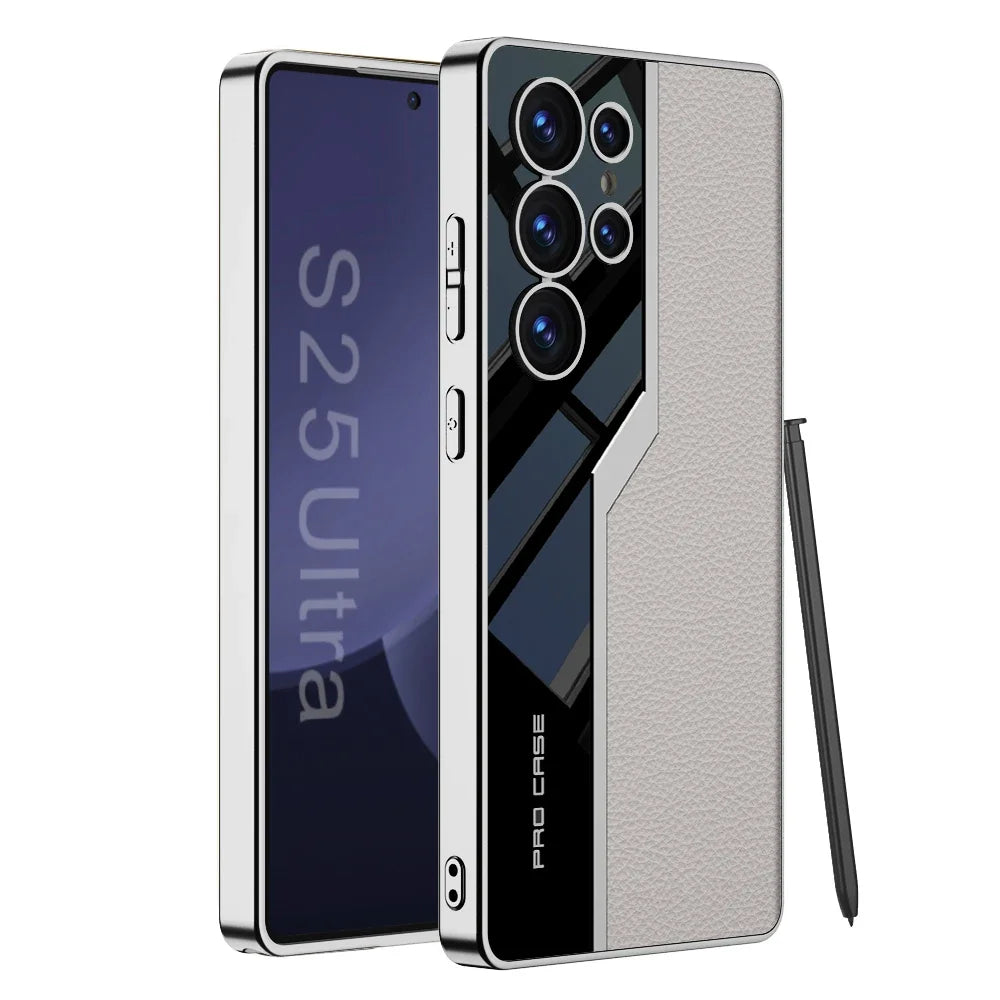 CruvaSkin Leather Case For Samsung Galaxy S25, S24, S23 Ultra