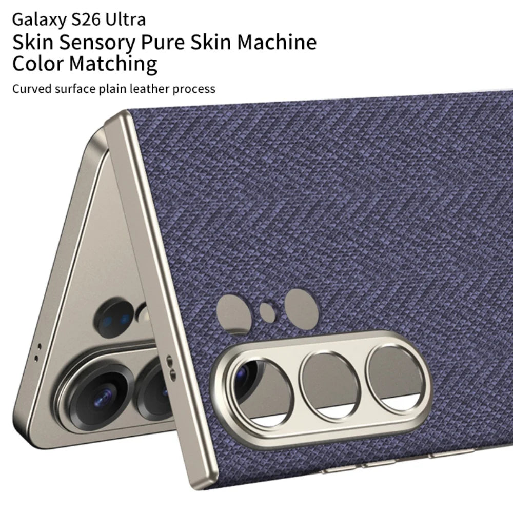 Samsung Galaxy S26 Ultra MagSafe Leather Case – Matte Curved Armor Cover - Odin case