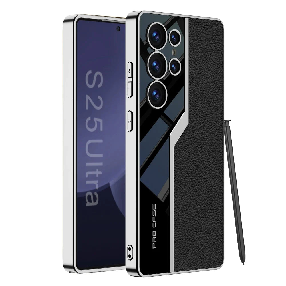 CruvaSkin Leather Case For Samsung Galaxy S25, S24, S23 Ultra