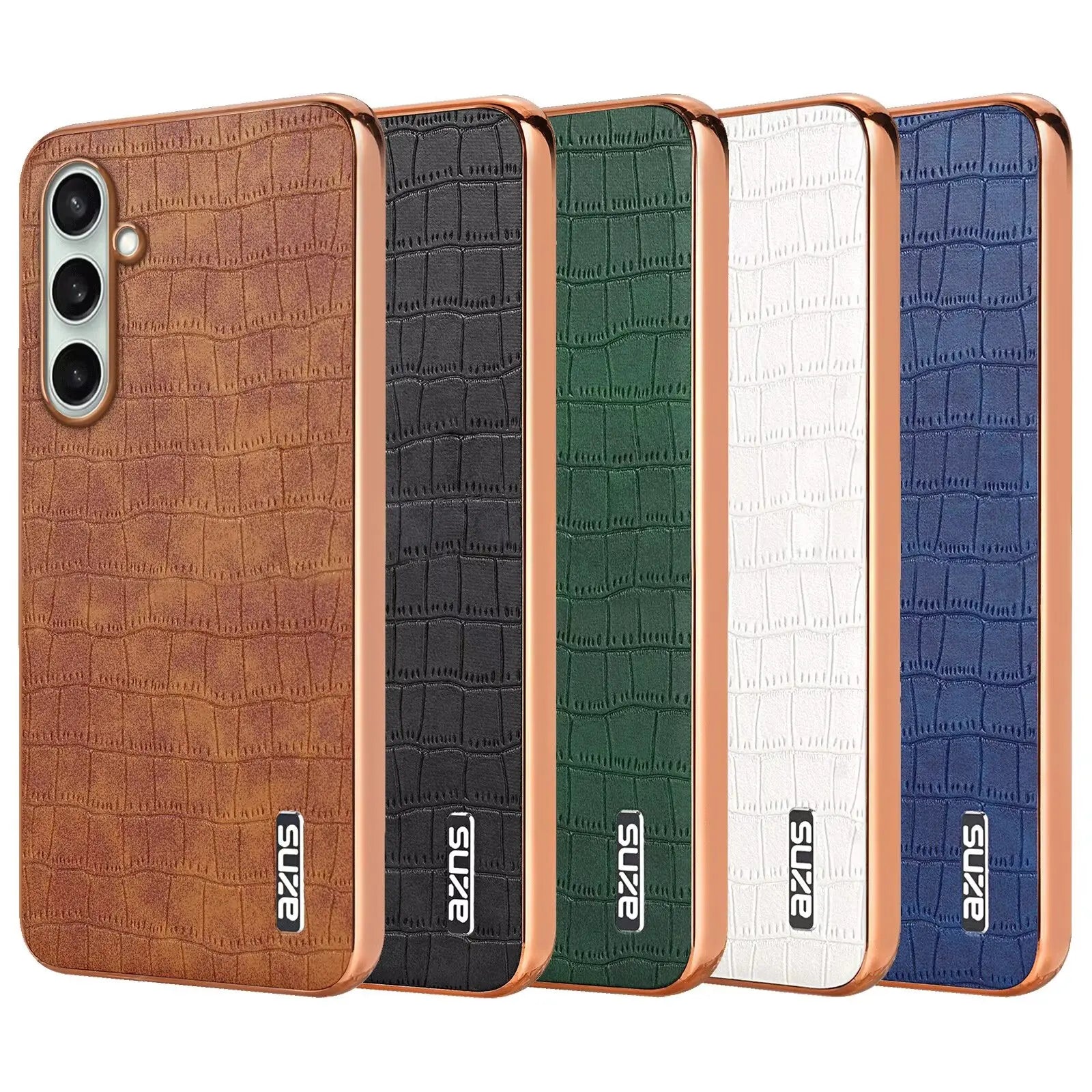 LuxEdge Shield – Plating Bumper Leather Case for Galaxy S Series