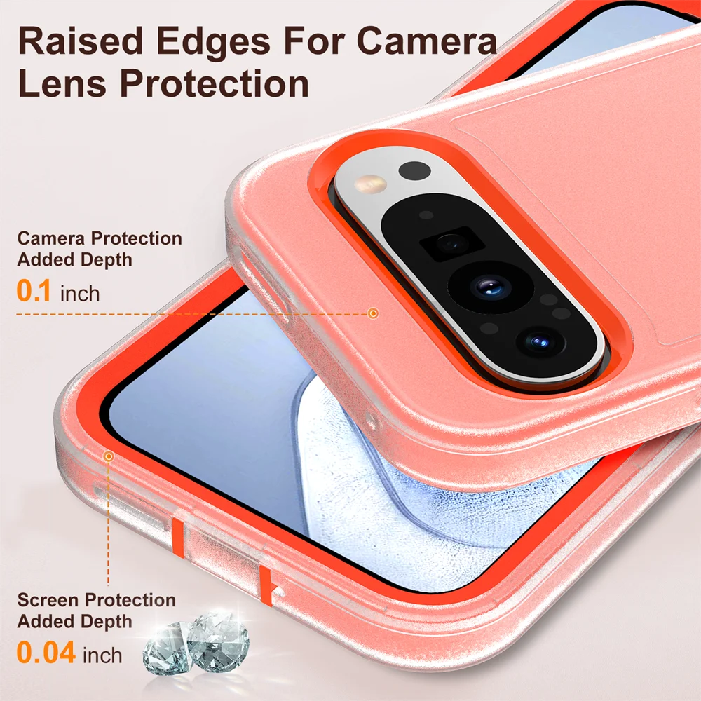 Dual Layer Armor Case with Kickstand for Google Pixel 9 Pro XL