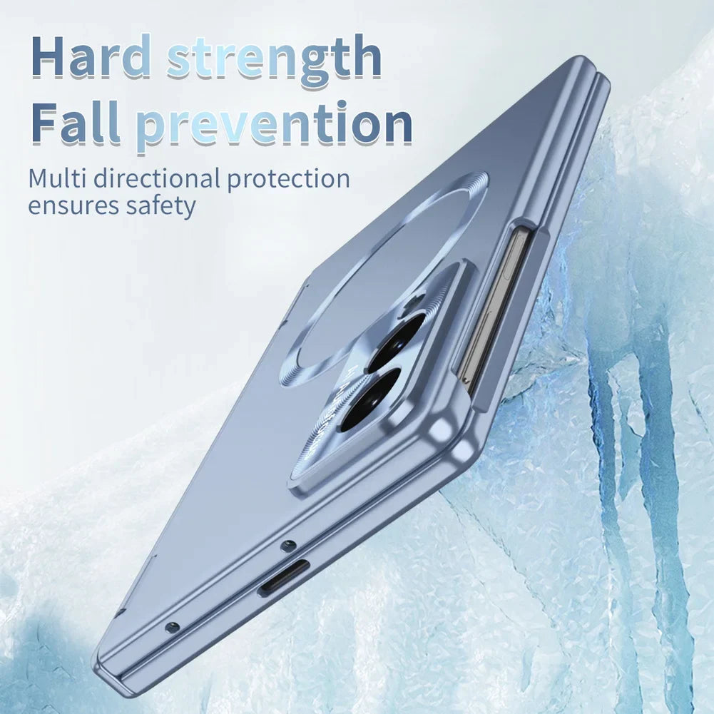 Magnetic Hinge Case with Glass & Stylus for Samsung Galaxy Z Fold 8