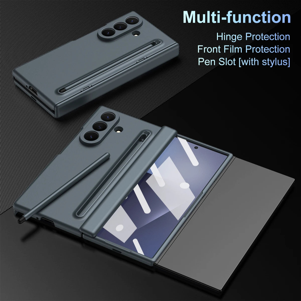 Samsung Galaxy Z TriFold Skin-Feel Case with Stand & Pen Slot