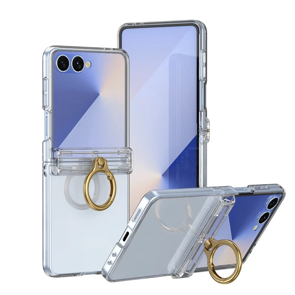 Clear Magnetic Kickstand Case for Galaxy Z Flip Series