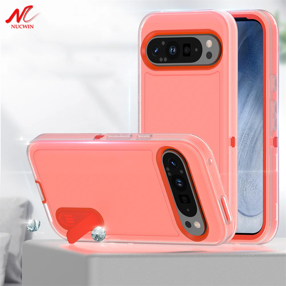 Dual Layer Armor Case with Kickstand for Google Pixel 9 Pro XL