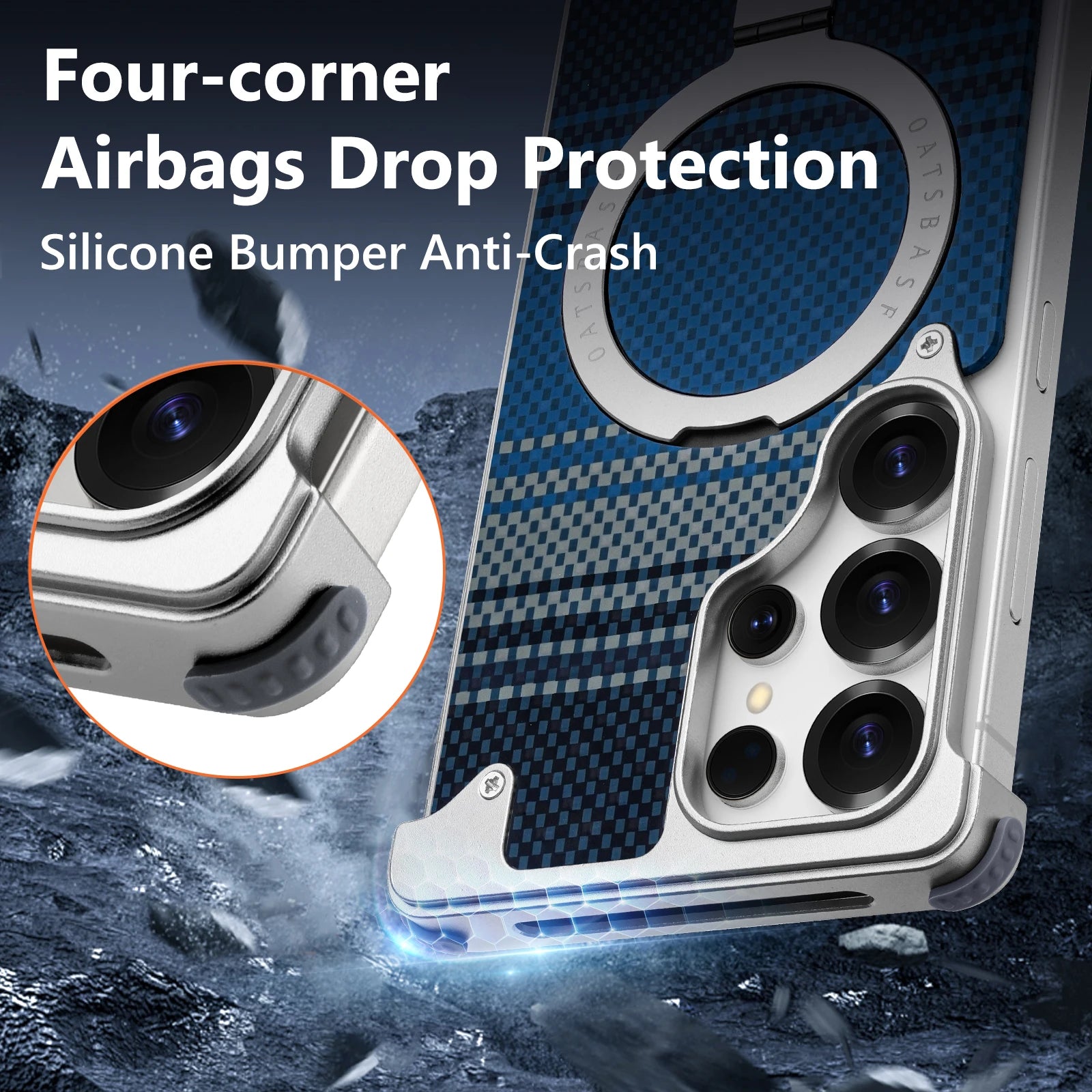 MagFrame Carbon – Sleek Frameless MagSafe Case for Galaxy S25 Ultra