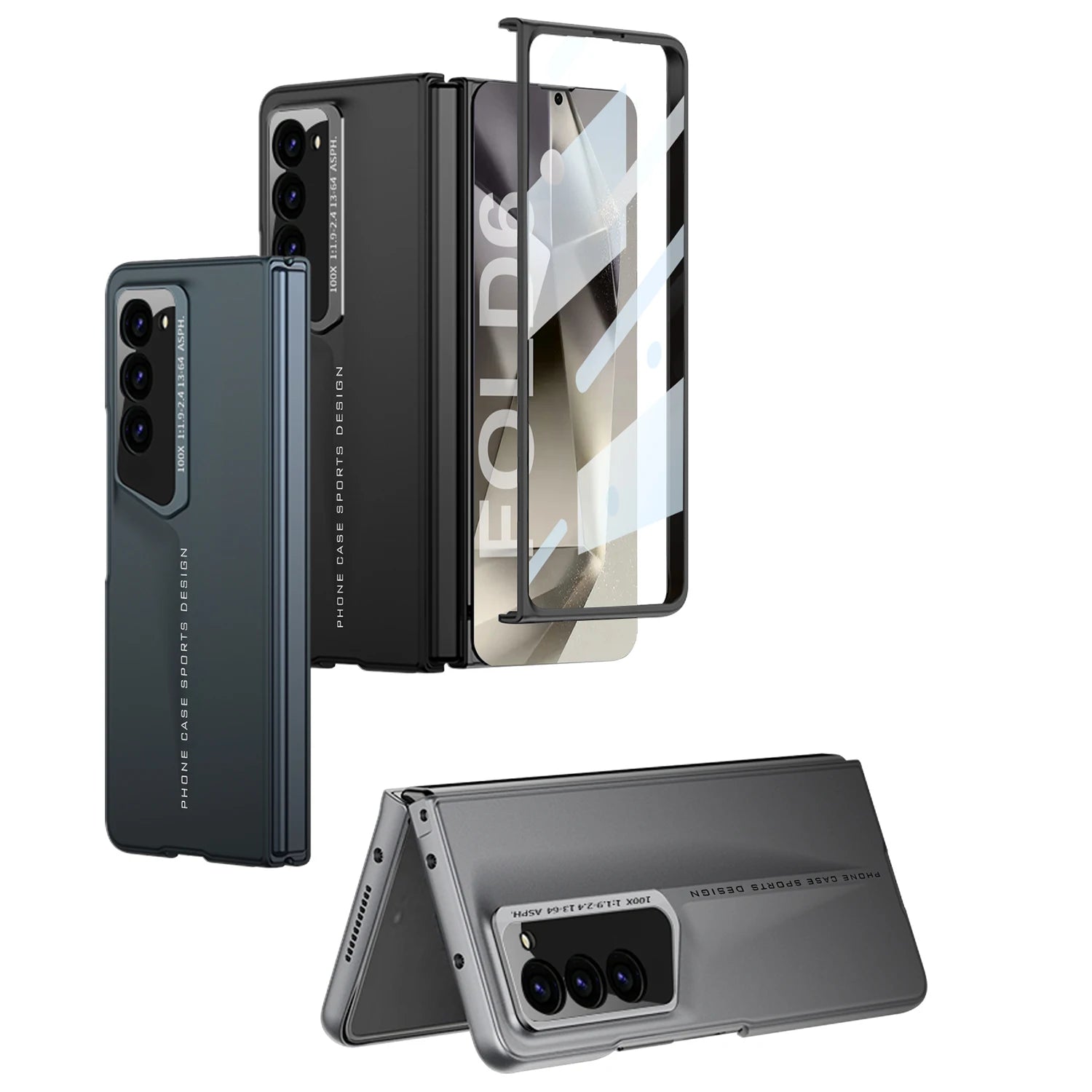 Shockproof Armor Case with Outer Screen Glass for Samsung Galaxy Z Fold 6