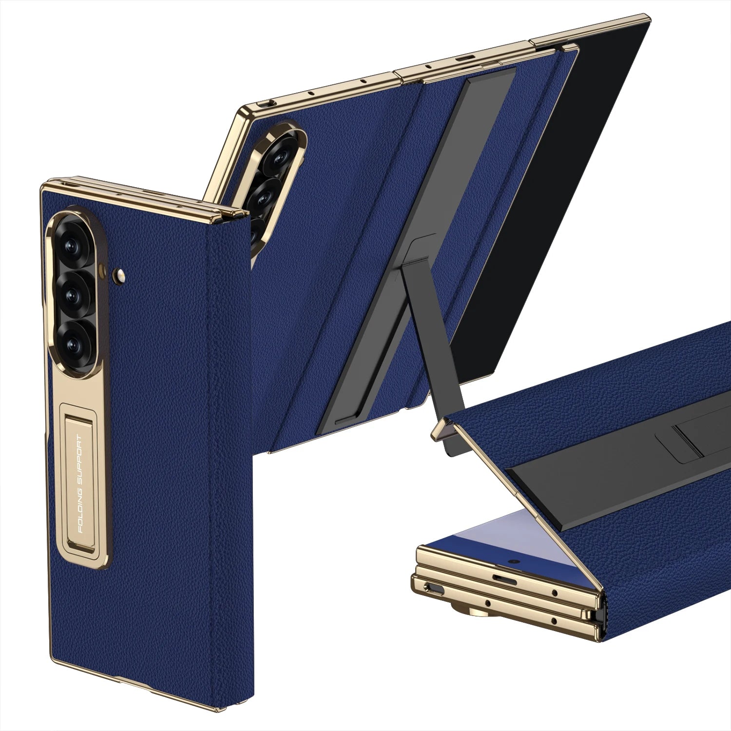 Samsung Galaxy Z TriFold Magnetic Leather Case with Hinge & Stand