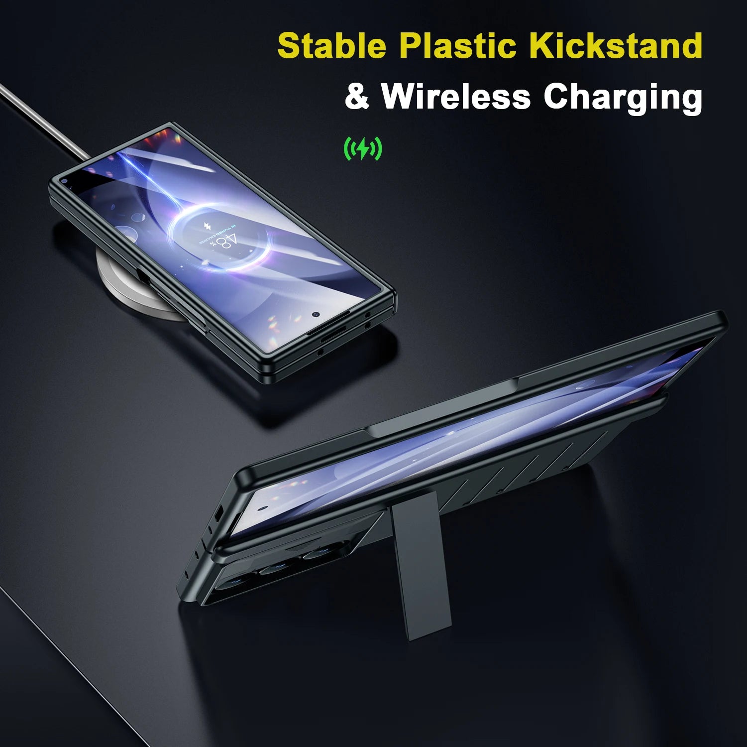 Samsung Z Fold 6 Slide Camera Case With Stand Slim Hinge Protection