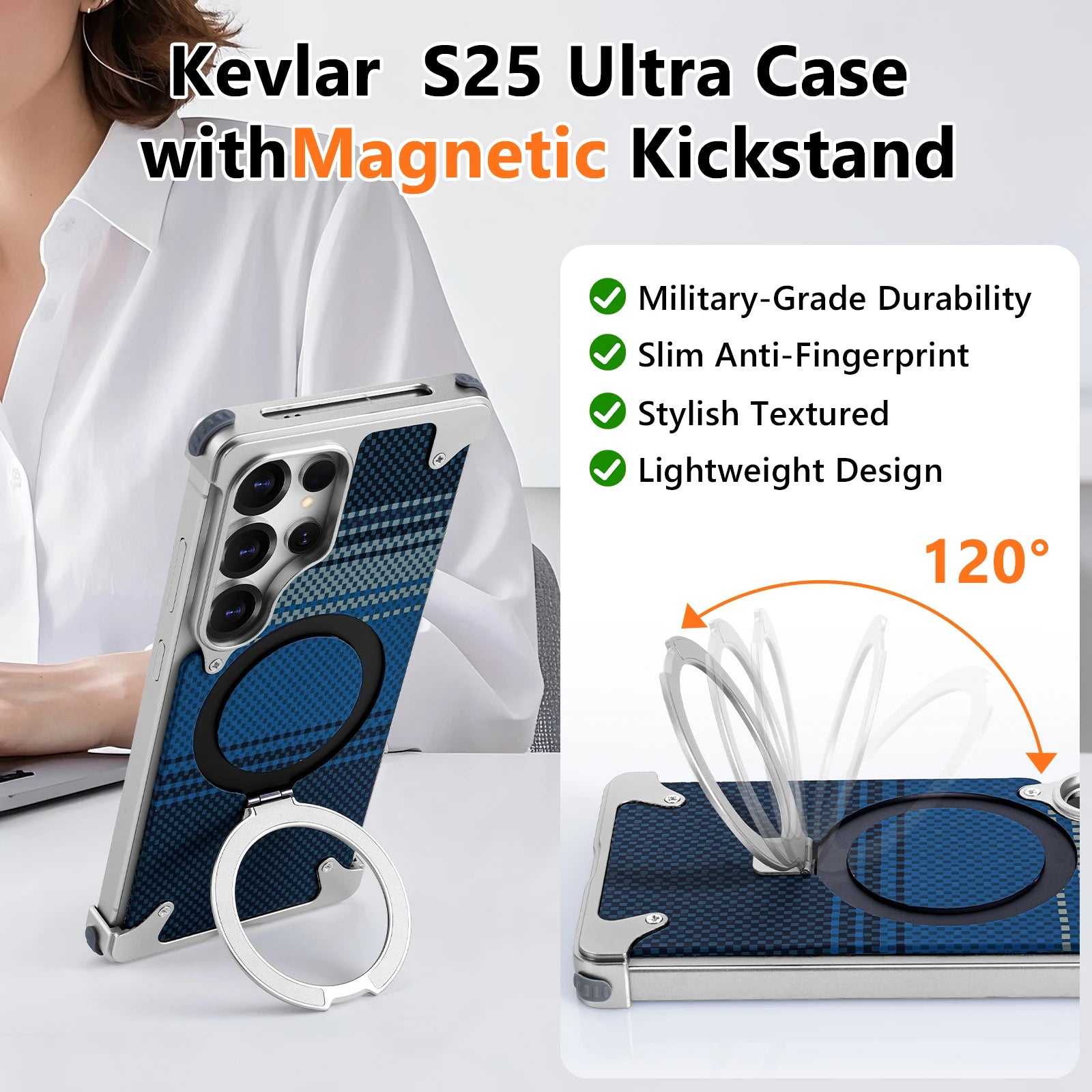 MagFrame Carbon – Sleek Frameless MagSafe Case for Galaxy S25 Ultra