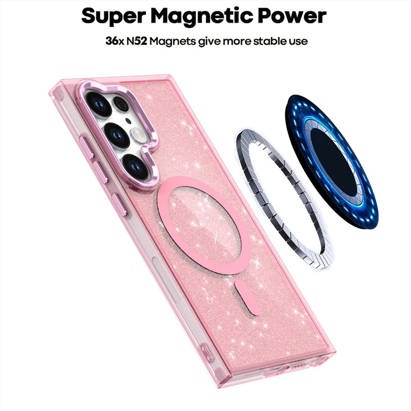 GlimmaLux – Sparkling Magnetic MagSafe Case for Galaxy S Series