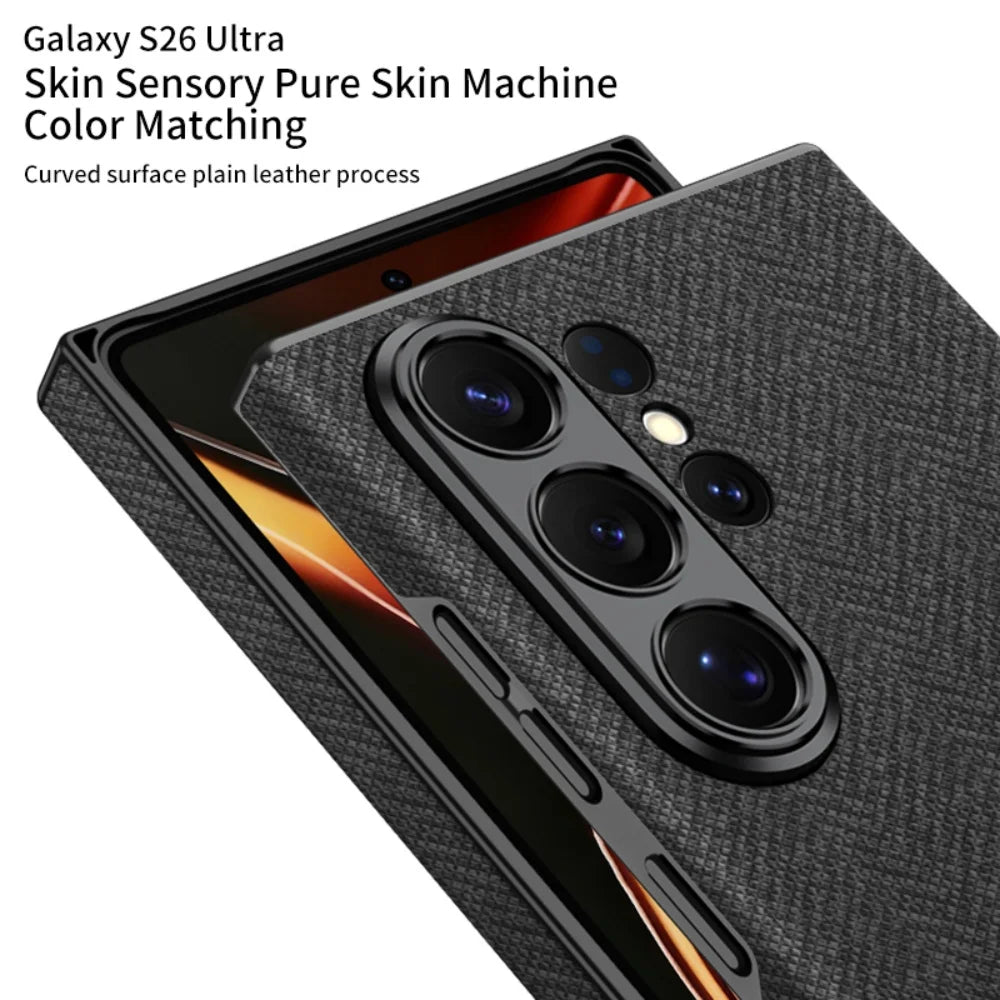 Samsung Galaxy S26 Ultra MagSafe Leather Case – Matte Curved Armor Cover - Odin case