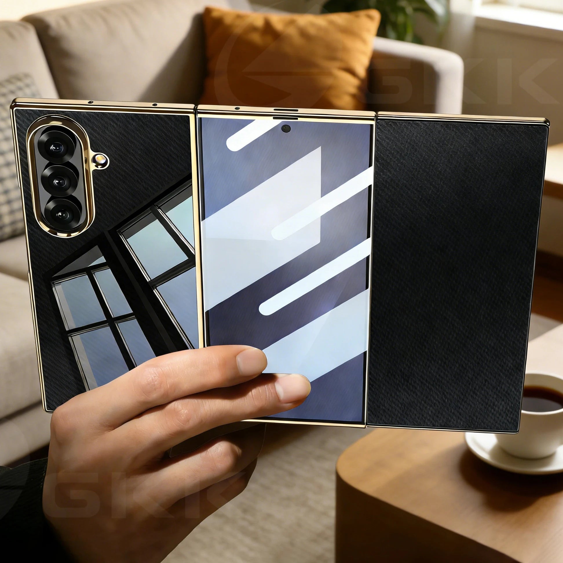 Samsung Galaxy Z TriFold Ultra-Thin Clear Case – Plated Front Screen Cover