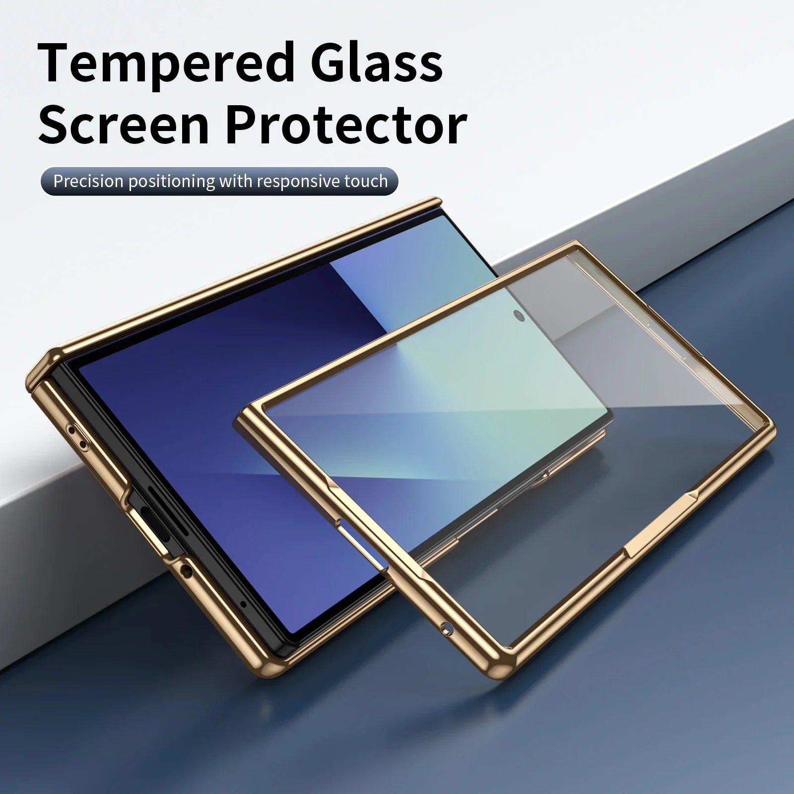 Luxury Leather Armor Case with Hinge & Screen Protection for Samsung Galaxy Z Fold 8